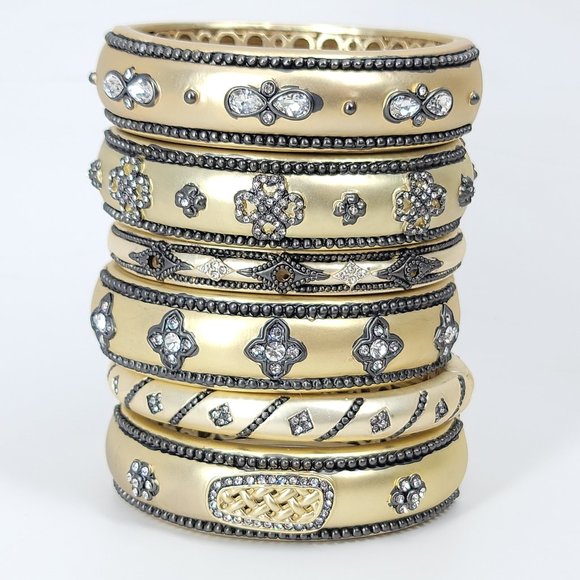 NWT Art Deco Pave CZ Hinged Magnetic Cuff Bangle - Picture 5 of 12